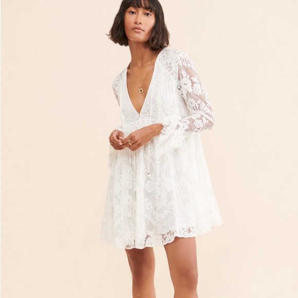 ★ SOLD ★ Free People Lace Mini Dress - Picture 2 of 14